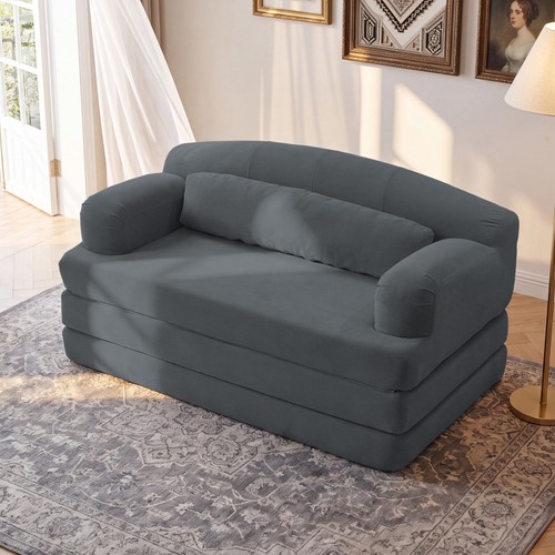 Foldable corduroy loveseat - foldable,